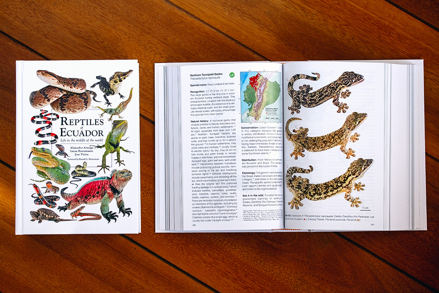 Hardcover version of the Reptiles of Ecuador