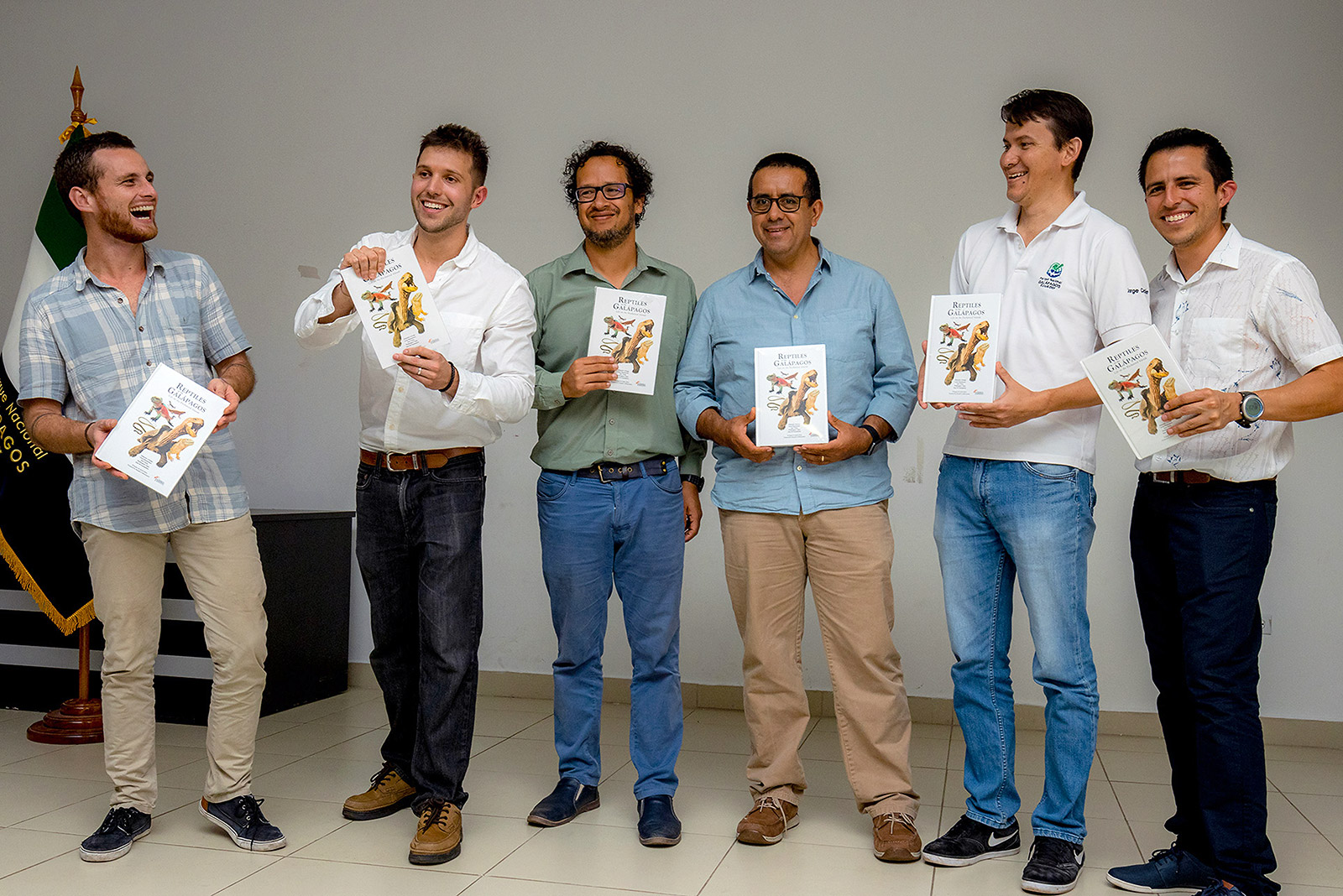 Authors of the Reptiles of the Galápagos during the book’s premiere in Puerto Ayora