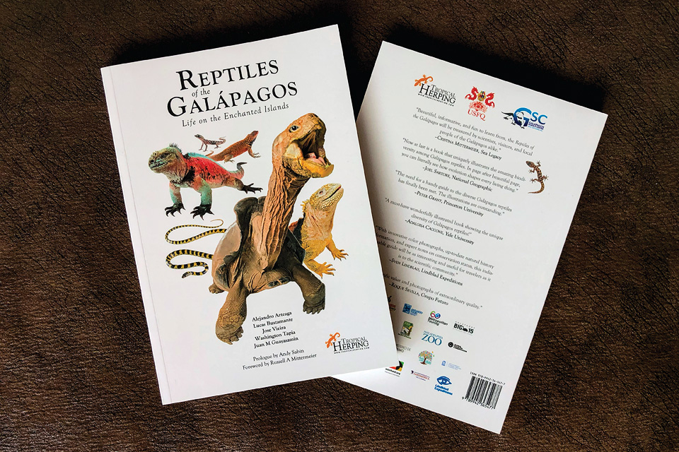 Image of the cover of the Reptiles of the Galápagos book