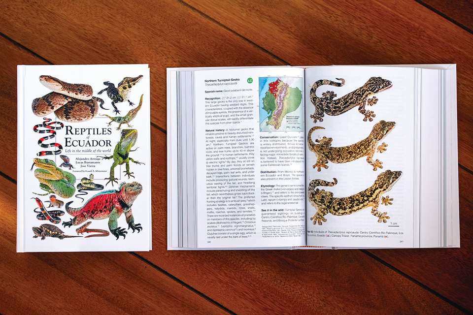 Image of the cover of the Reptiles of Ecuador book